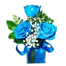 Trio de Rosas Azuis