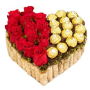 Coração de Rosas com Ferrero Rocher